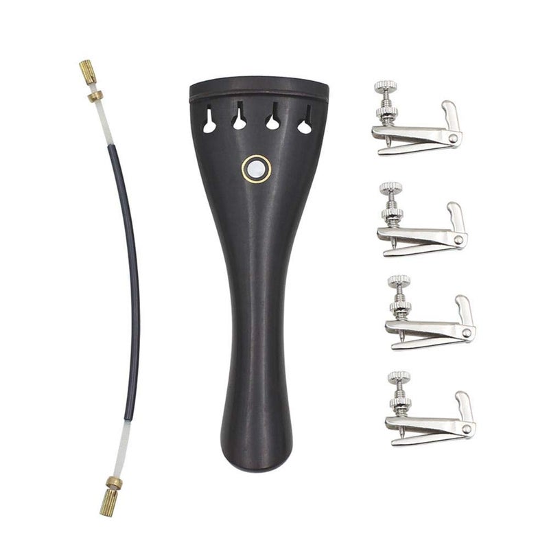 Dilwe 3 in 1 Violin Set, Violin Tailpiece & Tailpiece Rope & Tuners Kits Set for 4/3 4/4 Violin Replacement Part - Image 2